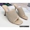 Jimmy Choo Heel 8.5cm Seher Woven Rope and Nappa Leather Thong Mules Beige 2022