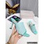 Jimmy Choo Heel 8.5cm Seher Woven Rope and Nappa Leather Thong Mules Turquoise Blue 2022