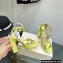 Jimmy Choo Heel 11.5cm Platform 3cm Gaia Sandals Satin Green 2022