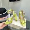 Jimmy Choo Heel 11.5cm Platform 3cm Gaia Sandals Satin Green 2022