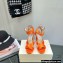 Jimmy Choo Heel 11.5cm Platform 3cm Gaia Sandals Satin Orange 2022