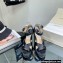 Jimmy Choo Heel 11.5cm Platform 3cm Gaia Sandals Satin Black 2022