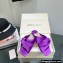 Jimmy Choo Narisa Satin Flats Sandals Purple 2022