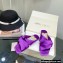 Jimmy Choo Narisa Satin Flats Sandals Purple 2022