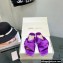 Jimmy Choo Narisa Satin Flats Sandals Purple 2022