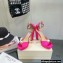 Jimmy Choo Heel 11.5cm Platform 3cm Socorie Sandals Satin with Pearl Detailing Fuchsia 2022