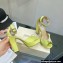 Jimmy Choo Heel 11.5cm Platform 3cm Socorie Sandals Satin with Pearl Detailing Green 2022