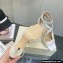 Jimmy Choo Heel Azia Leather Sandals Pearl 2022