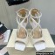 Jimmy Choo Heel Azia Leather Sandals Pearl 2022
