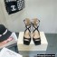 Jimmy Choo Heel Azia Leather Sandals Patent Black 2022