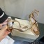 Jimmy Choo Heel Azia Leather Sandals Gold 2022