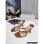 Jimmy Choo Heel 8.5cm Maelie PVC and Leather Thong Mules Brown 2022