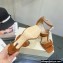 Jimmy Choo Heel Sandals with Pearl Detailing Suede Brown 2022