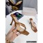 Jimmy Choo Heel 8.5cm Maelie PVC and Leather Thong Mules Brown 2022