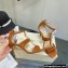 Jimmy Choo Heel Sandals with Pearl Detailing Suede Brown 2022