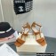 Jimmy Choo Heel Sandals with Pearl Detailing Suede Brown 2022