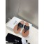 Celine Triomphe Flat Thongs In Calfskin Black 2022