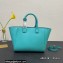 Versace La Medusa Chain Tote Bag Turquoise Blue