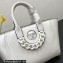 Versace La Medusa Chain Tote Bag White