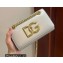 Dolce & Gabbana Calfskin 3.5 Chain phone bag Silver