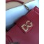 Dolce & Gabbana DG Amore Tote Bag in Calfskin Dark Red