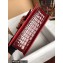 Dolce & Gabbana DG Amore Top Handle Bag in Crocodile-print Calfskin Burgundy