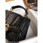 Dolce & Gabbana DG Amore Top Handle Bag in Crocodile-print Calfskin Black