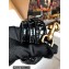 Dolce & Gabbana DG Amore Top Handle Bag in Crocodile-print Calfskin Black