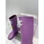 Chanel CC Logo Rain Boots Purple 2022