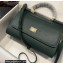 Dolce & Gabbana Medium Sicily bag in Dauphine Calfskin Green