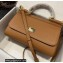 Dolce & Gabbana Medium Sicily bag in Dauphine Calfskin Brown