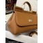 Dolce & Gabbana Medium Sicily bag in Dauphine Calfskin Brown