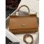 Dolce & Gabbana Medium Sicily bag in Dauphine Calfskin Brown