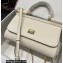 Dolce & Gabbana Medium Sicily bag in Dauphine Calfskin White
