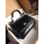 Dolce & Gabbana Medium Sicily bag in Crocodile-print Calfskin Black