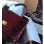 Dolce & Gabbana Medium Sicily bag in Crocodile-print Calfskin Burgundy