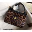 Dolce & Gabbana Small Sicily bag in Leopard-print with crystal DG logo patch