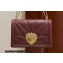 Dolce & Gabbana Large Devotion crossbody bag in quilted leather Burgundy