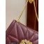 Dolce & Gabbana Large Devotion crossbody bag in quilted leather Burgundy
