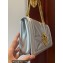 Dolce & Gabbana Large Devotion crossbody bag in quilted leather Silver