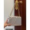 Dolce & Gabbana Large Devotion crossbody bag in quilted leather Silver