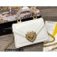 Dolce & Gabbana Small Devotion Top Handle Bag in Calfskin White