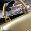 Dolce & Gabbana Small Devotion Top Handle Bag in Calfskin Gold