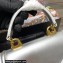 Dolce & Gabbana Small Devotion Top Handle Bag in Calfskin Silver