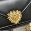 Dolce & Gabbana Small Devotion Top Handle Bag in Calfskin Black