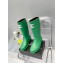 Chanel CC Logo Rain Boots Green 2022