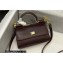 Dolce & Gabbana Small Sicily bag in Dauphine Calfskin Burgundy