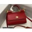Dolce & Gabbana Small Sicily bag in Dauphine Calfskin Red