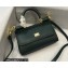 Dolce & Gabbana Small Sicily bag in Dauphine Calfskin Green