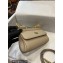 Dolce & Gabbana Small Sicily bag in Dauphine Calfskin Beige